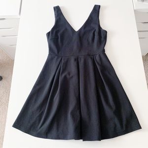 Lush fit and flare skater dress black size medium
